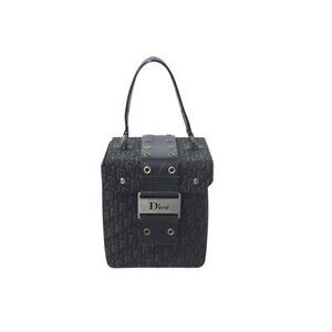 Christian Dior Vanity Handbag Street Trotter Jacquard Leather